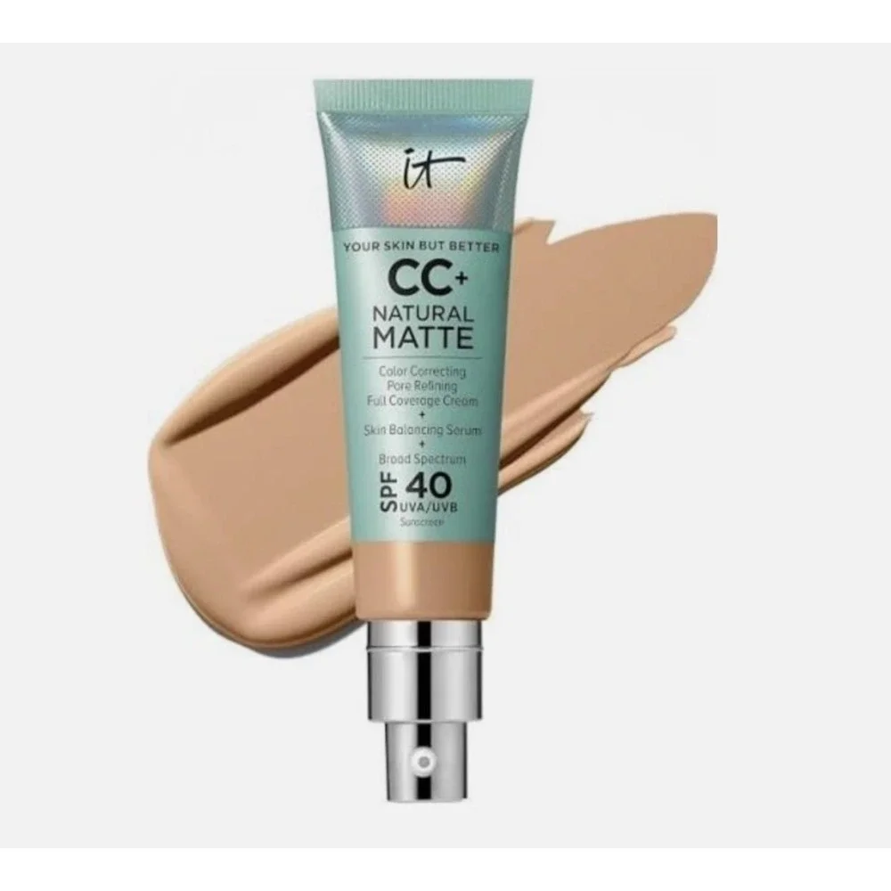 IT Cosmetics CC+ Cream Oil-Free Matte‎ Foundation SPF 40 Tan 1.08 oz NIB